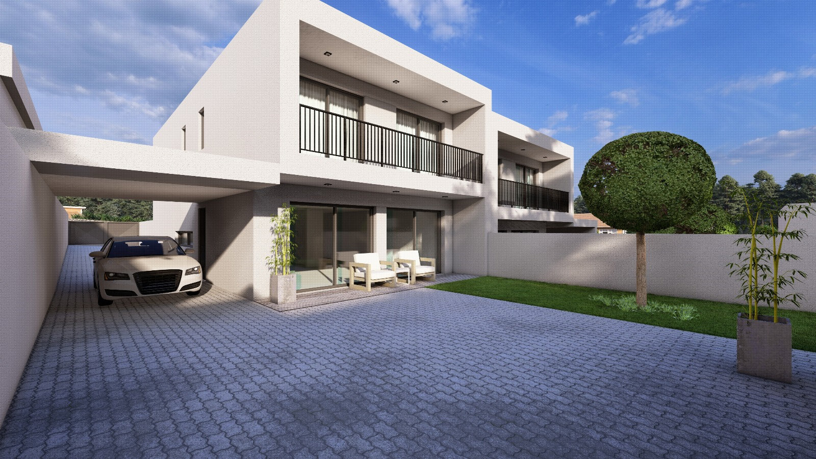 Exterior e jardim